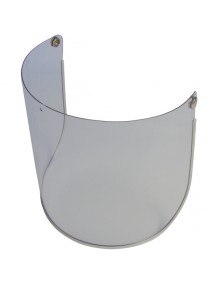 Clear replacement visor lens for grinding brow guard